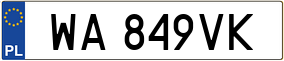 Trailer License Plate